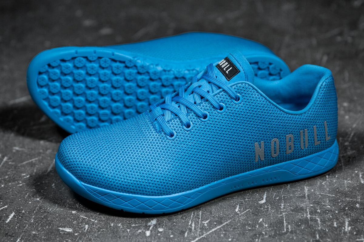 Nobull Superfabric Men's Trainers Light Blue | Australia (JQ3860)